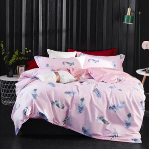 Chinoiserie Botanical Floral Print Duvet Quilt Cover Queen King size 4Pcs Egyptian Cotton Luxury Soft Bedding Set Bed Sheet set