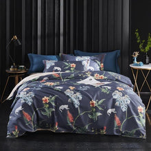 Load image into Gallery viewer, Chinoiserie Botanical Floral Print Duvet Quilt Cover Queen King size 4Pcs Egyptian Cotton Luxury Soft Bedding Set Bed Sheet set