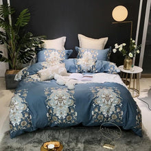 Load image into Gallery viewer, Chinoiserie Botanical Floral Print Duvet Quilt Cover Queen King size 4Pcs Egyptian Cotton Luxury Soft Bedding Set Bed Sheet set