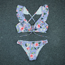 Load image into Gallery viewer, New For 2020 Swimwear Ruffled Print Floral Brazilian Bikini Two Piece Suit Beachwear