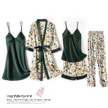 Load image into Gallery viewer, Pajamas sets for Women Mujer 4 Piece Sets Sleep or Lounge Home Wear