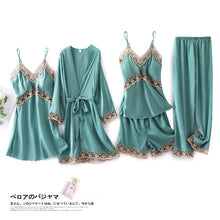 Load image into Gallery viewer, Pajamas sets for Women Mujer 4 Piece Sets Sleep or Lounge Home Wear