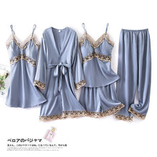 Load image into Gallery viewer, Pajamas sets for Women Mujer 4 Piece Sets Sleep or Lounge Home Wear