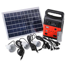 Load image into Gallery viewer, 1 Set 10W Portable Solar Generator Outdoor Power Mini DC10W Solar Panel 6V-9Ah Lead-acid Battery Charging LED Lighting System