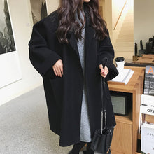 Load image into Gallery viewer, 2020 Winter  tweed coat pockets female blend coat overcoat