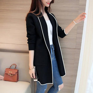 Women's Cardigans Single Breasted Puff Hooded Coat