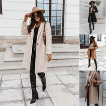 Load image into Gallery viewer, Autumn Winter Fashion Woolen Coat Slim Single Breasted Coat Overcoat