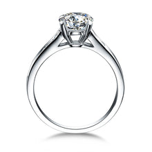 Load image into Gallery viewer, ZOCAI Real 1.0 CT Certified F-G/SI Round Cut Diamond Engagement Women Ring 18K White Gold (AU750) W04635