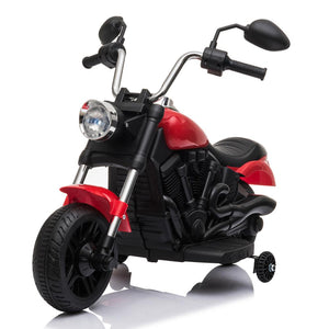 Children's Electric Motorcycle with Training Wheels LED Front Headlight and Music Electric Car for Kids