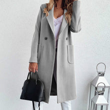 Load image into Gallery viewer, 2020 Autumn Winter Wool Blend Coat Female Casual Mid-Long Overcoats Jacket Elegant Solid Women Long Sleeve Buttons Outwear GV782