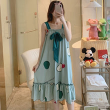 Load image into Gallery viewer, S-5XL Plus Sizes Nightdress for Female Summer Big Bow Design Sleep Dress Sexy Woman Sling Night Dress Women Night Sleepwear