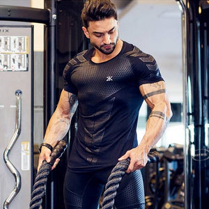 Men's Quick Dry Fitness Tees Sport Short Sleeves T-shirt