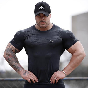 Men's Quick Dry Fitness Tees Sport Short Sleeves T-shirt