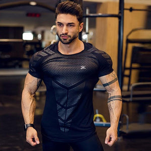 Men's Quick Dry Fitness Tees Sport Short Sleeves T-shirt