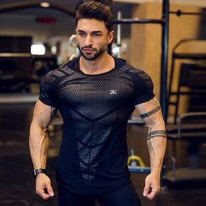 Men's Quick Dry Fitness Tees Sport Short Sleeves T-shirt