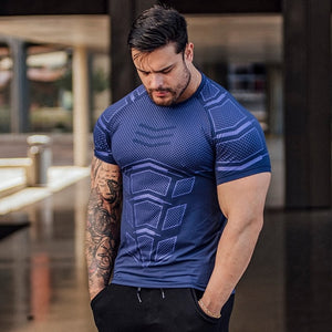 Men's Quick Dry Fitness Tees Sport Short Sleeves T-shirt