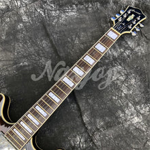 Load image into Gallery viewer, Grote Coffee Color Flame Maple Hollow Body Double F Holes Thin body Rosewood Fingerboard Jazzy