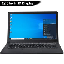 Load image into Gallery viewer, 12.5 Inch N3350 Slim Small Mini Laptop 4G RAM 64G SSD Ultrabook Business Office Notebook Cool Black Netbook Portable PC Computer