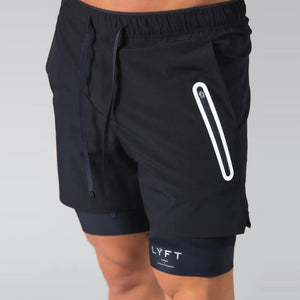 2021 NEW Men 2 in 1 Running Sports Quick Dry  Gym Short