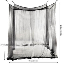 Load image into Gallery viewer, New Luxury Mosquito Net for Bed Canopy Queen/King Size 4-Way Entries Repelling Net