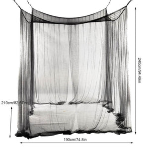 New Luxury Mosquito Net for Bed Canopy Queen/King Size 4-Way Entries Repelling Net