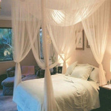 Load image into Gallery viewer, New Luxury Mosquito Net for Bed Canopy Queen/King Size 4-Way Entries Repelling Net