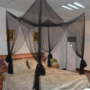 New Luxury Mosquito Net for Bed Canopy Queen/King Size 4-Way Entries Repelling Net