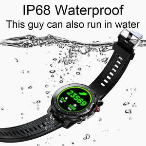 2021 LIGE IP68 Waterproof Smart Watch Men ECG Heart Rate Blood Pressure Monitor LED Flashlight Sports Fitness Tracker smartwatch