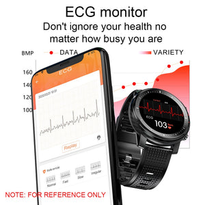 2021 LIGE IP68 Waterproof Smart Watch Men ECG Heart Rate Blood Pressure Monitor LED Flashlight Sports Fitness Tracker smartwatch