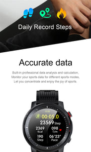 2021 LIGE IP68 Waterproof Smart Watch Men ECG Heart Rate Blood Pressure Monitor LED Flashlight Sports Fitness Tracker smartwatch