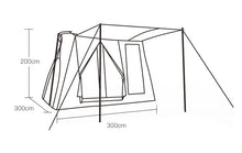 Load image into Gallery viewer, Outdoor Glamping Cotton Fabric Cloth Roof Top Tent 5-8 Person with Rainfly Camping Gear Equipment