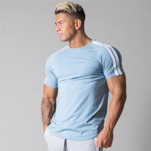 Load image into Gallery viewer, 2021 Gyms Clothing fitness Running t shirt men O-neck t-shirt cotton bodybuilding Sport shirts