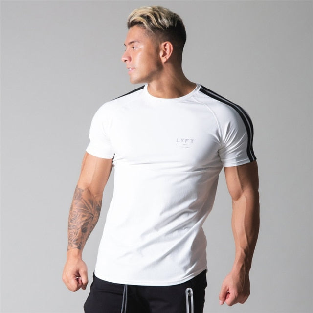 2021 Gyms Clothing fitness Running t shirt men O-neck t-shirt cotton bodybuilding Sport shirts