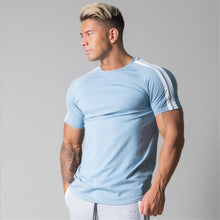 Load image into Gallery viewer, 2021 Gyms Clothing fitness Running t shirt men O-neck t-shirt cotton bodybuilding Sport shirts