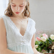 Load image into Gallery viewer, Roseheart  Cotton Sleepwear Night Dress Lace Long Luxury Gown