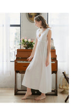 Load image into Gallery viewer, Roseheart  Cotton Sleepwear Night Dress Lace Long Luxury Gown