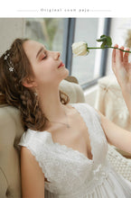 Load image into Gallery viewer, Roseheart  Cotton Sleepwear Night Dress Lace Long Luxury Gown