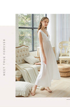 Load image into Gallery viewer, Roseheart  Cotton Sleepwear Night Dress Lace Long Luxury Gown