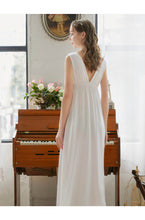 Load image into Gallery viewer, Roseheart  Cotton Sleepwear Night Dress Lace Long Luxury Gown