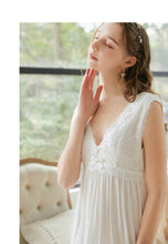 Load image into Gallery viewer, Roseheart  Cotton Sleepwear Night Dress Lace Long Luxury Gown