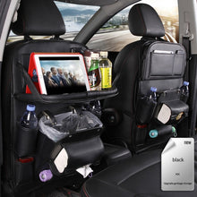 Load image into Gallery viewer, Leather Car Seat Back Organizer Tray  With  Foldable Table