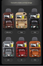 Load image into Gallery viewer, Leather Car Seat Back Organizer Tray  With  Foldable Table