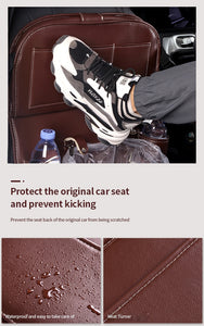 Leather Car Seat Back Organizer Tray  With  Foldable Table