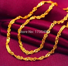 Load image into Gallery viewer, 17.9&quot; 999 Solid 24K Yellow Gold Chain Necklace/ Wedding Chain Necklace/ 3g