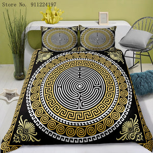 Fashion Geometric Bedding Luxury Quilt Cover Single Double Queen and King Size Bedclothes