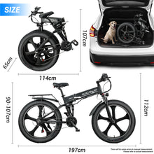 Load image into Gallery viewer, Electric Bike Max 50km/h 12.8ah 48v1000W Fat Tire Foldable Electronic Bike