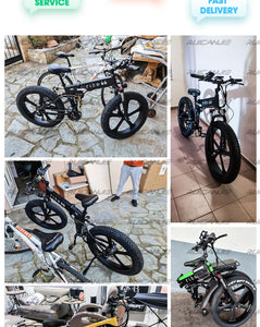 Electric Bike Max 50km/h 12.8ah 48v1000W Fat Tire Foldable Electronic Bike