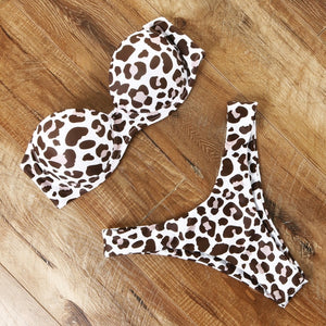 Animal Print Bikini Set 2021 Brazilian Thong Bathing Suit