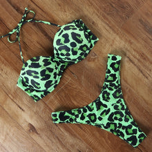 Load image into Gallery viewer, Animal Print Bikini Set 2021 Brazilian Thong Bathing Suit