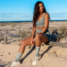 Load image into Gallery viewer, 2Pcs/set Seamless Yoga Gym Sports Elastic Sports Bra Seamless Hight Waist Workout Set Women